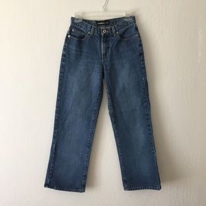 Express - Stovepipe straight leg mid-rise jeans, 3/4S